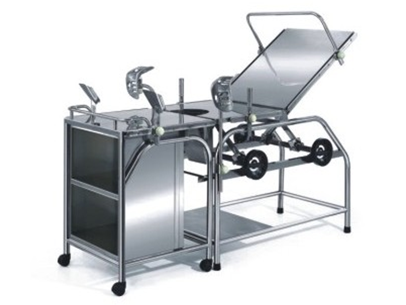 XF652 不锈钢妇科检查床（带柜子）